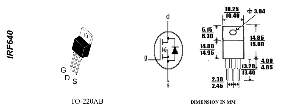 Цоколевка IRF640