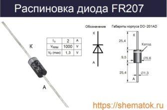 Распиновка FR207