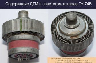 Содержание ДГМ в ГУ-74Б