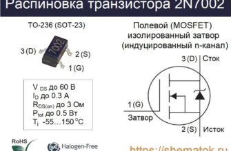 Распиновка 2N7002